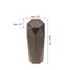 Unique Bargains Auto Car Trash Can Durable Front Seats Trash Bin Champagne 1 Pc 3.5" Length 3.1" Width 7.9" Height ABS Rhinestone - 3 of 4