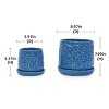 SEVOBAL Planters Set of 2 Modern Ceramic Flowerpots, All-Weather Indoor, Outdoor Use for Patio, Garden, Windowsill, Blue, 11.82"*11.82"*11.03" - 3 of 4