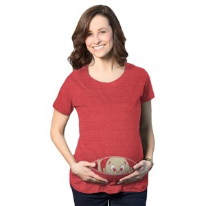 Maternity Baby Peeking T Shirt Funny Pregnancy Tee For Expecting Mothers - Crazy Dog Maternity T Shirt - 1 of 4