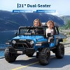 24V Electric Truck with Parent Remote Control, Spring Suspension, 2 Speeds, LED Headlight & Music Player, Kids Electric Vehicle for Aged 3-8 Years - 2 of 4