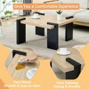 NicBex Square Wood Coffee Table with Mortise and Tenon Structure Design,Unique Center Table for Living Room,Living Room Furniture,Natural - 3 of 4