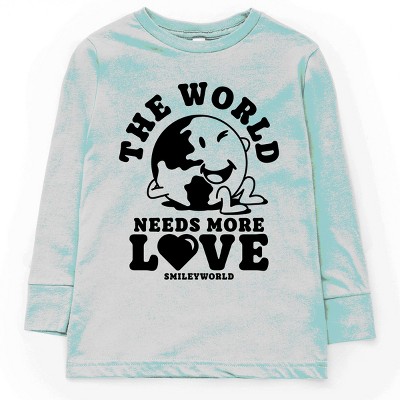 The Juniper Shop SmileyWorld The World Needs More Love Youth Long Sleeve Tee