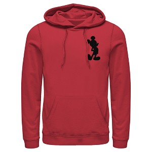 Men's Mickey & Friends Pocket Silhouette Pull Over Hoodie - 1 of 4