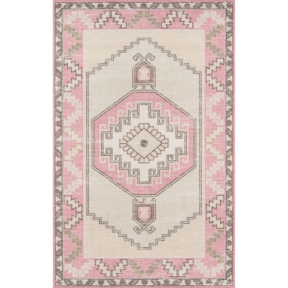 Photos - Area Rug Momeni 6'6"x9' Anatolia Rylee Medallion Machine Loomed  Pink 