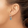 Chisel Stainless Steel Polished with Preciosa Crystal Circle Dangle Hoop Earrings - 3 of 4