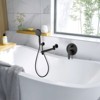 Cobbe Single Handle Rainfall Shower Faucet Set with Handheld 7 Settings Shower Tub Spout Single Handle and 59-Inch Hose Matte Black Include Valve - 3 of 4