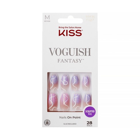 Kiss Products Voguish Fantasy Fake Nails - See U Latte - 31ct : Target