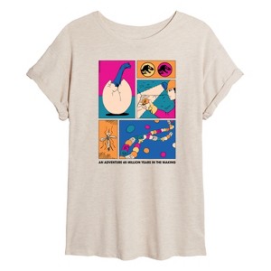 Women's - Jurassic Park - Dino Dna Oversized Graphic T-Shirt - 1 of 4