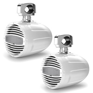 Hertz 1 Pair of HTX-8-M-CL-W Marine 8" White Coaxial Tower Speakers with Clamp - 1 of 3