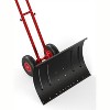 TackView 29" Steel Snow Pusher Snow Shovel with Wheels, Snow Removal With 5-Position Angled Blade & Adjustable Handle for Doorway, Sidewalk - 4 of 4