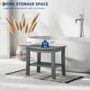HDPE Shower Bench with Storage Shelf,Waterproof Shower Seat Stool Chair for Bathroom Bathtub,Non-Slip Spa Stool,Indoor Outdoor Use,Space-Saving - 2 of 4