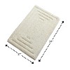 Knightsbridge Stylish And Comfortable All Season Traditional Racetrack Design Cotton Bath Rug, Ivory - 2 of 4