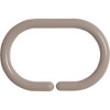 Evideco French Home Goods Colored Plastic Shower Curtain Rings - Set of 12 - 2 of 4