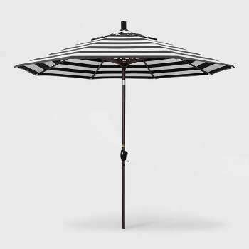 9' Pacific Trail Patio Umbrella Push Button Tilt Crank Lift Sunbrella - California Umbrella