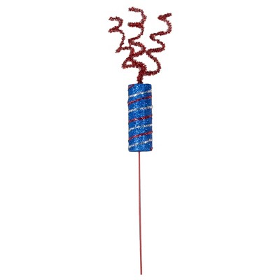 Darice 11" Blue Red and Silver Patriotic 4th of July Decorative Pick