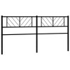 vidaXL - Classic Black Steel Metal Headboard for Bed Frame - Sturdy & Supportive Backrest for Sleep, Reading, TV Watching - Bedroom Furniture Decor - 2 of 4