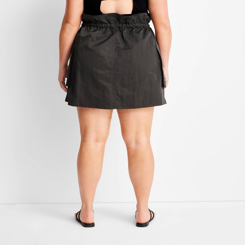 Women's Paperbag Cargo Mini Skirt - Future Collective™ with Jenny K. Lopez Dark Olive Green, 2 of 5