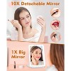 FUNTOUCH Rechargeable and Portable Travel Makeup Mirror with 3-Color 80 LED Lights Dimmable Touch Screen - 2000Amh - 2 of 4