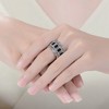 Rhodium and 14K Gold Plated Cocktail Ring Featuring a Vibrant Array of Colored Cubic Zirconia – A Dazzling Statement Piece with Multi-Hued Sparkle - 2 of 3