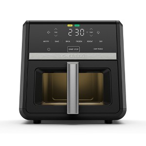 Chefman TurboFry 7-in-1 Air Fryer, Powerful DC Motor Heats to 450°F, 9-Quart Nonstick Basket - Black - 1 of 3