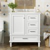 ALEXOUN 30" Solid Wood Freestanding Bathroom Vanity with Sink,Bathroom Storage Cabinet with Tip-Out Drawer & 3 Drawers and 1 Soft Closing Door - 2 of 4