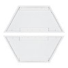 Kate and Laurel Camellia Hexagon MDF Accent Shelf, 2 Piece, White - 4 of 4