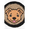 Earth Rugs Puppy Face Round Coaster 5"x5" – Handcrafted Natural Jute Braided Coaster with Hand-Stenciled Design - 3 of 3