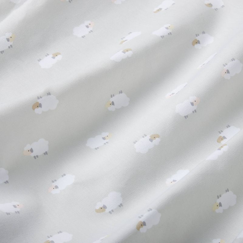 Crib Fitted Sheet Lambs - Cloud Island&#8482; Gray, 5 of 7