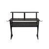 Modern Synthetic Wood Music Desk with Keyboard Tray and Storage Shelf - 3 of 4