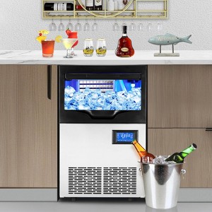 Commercial Ice Maker Machine,IStainless Steel Construction, Self Cleaning Ice Maker for Home Bar - 1 of 4