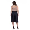 Womens Elastic Waist Pleated Pocket Midi Skirt - 24seven Comfort Apparel™ - 3 of 4