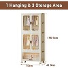 Garvee Aptliton Portable Large Wardrobe Closet with Hanging Rod, Foldable Plastic Storage Organizer with Wheels and Magnetic Doors - 2 of 4