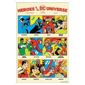 Trends International DC Comics 90th - Heroes Of The Universe Framed Wall Poster Prints - 1 of 4