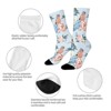 Flower Rose Butterfly Bird Women Printed Crew Socks Funny Funky Socks Soft Polyester Novelty Gifts for Artists Men - 4 of 4