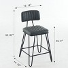 FURNIinspire Dining Chairs Set Of 2 Bar Stools, Vintage Dining Chair Height Chairs Versatile Dining Room Chairs, Grey, 19.29"*16.14"*35.83" - 3 of 4