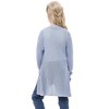 Girl's Long Cardigans Lightweight Sweater Knit Cardigan Open FrontLong Sleeve Shacket for Fall Longline Cardigan with Side Pockets,Blue - L - 4 of 4