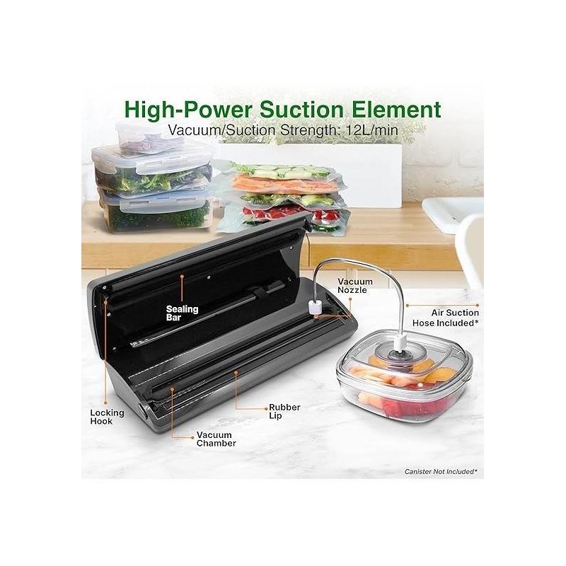 NutriChef Digital Food Vacuum Sealer System, 4 of 7