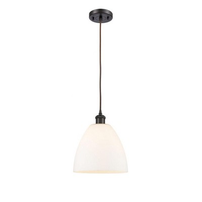 Bristol Glass - 1 Light Mini Pendant In Industrial Style-13.25 Inches Tall and 9 Inches Wide