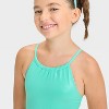 Girls' Summer Shimmer Solid One Piece Swimsuit - Cat & Jack™ - 3 of 3