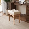 GlasFlength Accent Chairs Backless, Simple and Relax Stools, Kitchen Breakfast and Dressing Table Stool，Height Adjustment Legs，White，44.5"*33"*48" - 4 of 4