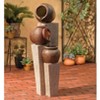 John Timberland Rustic Outdoor Floor Water Fountain 35 1/2" High Three Cascading Urn Pillar for Yard Garden Patio Deck Home - 2 of 4