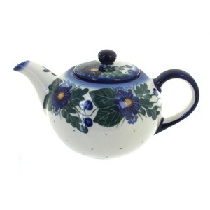Blue Rose Polish Pottery 8C WR Unikat Large Teapot - 1 of 1