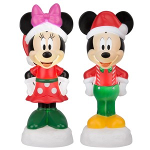 Gemmy Disney 14-inch Freestanding Mickey and Minnie Blow Mold Lighted Decor - 1 of 4