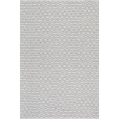 Home Conservatory Optic Diamond Handwoven Cotton Indoor Area Rug