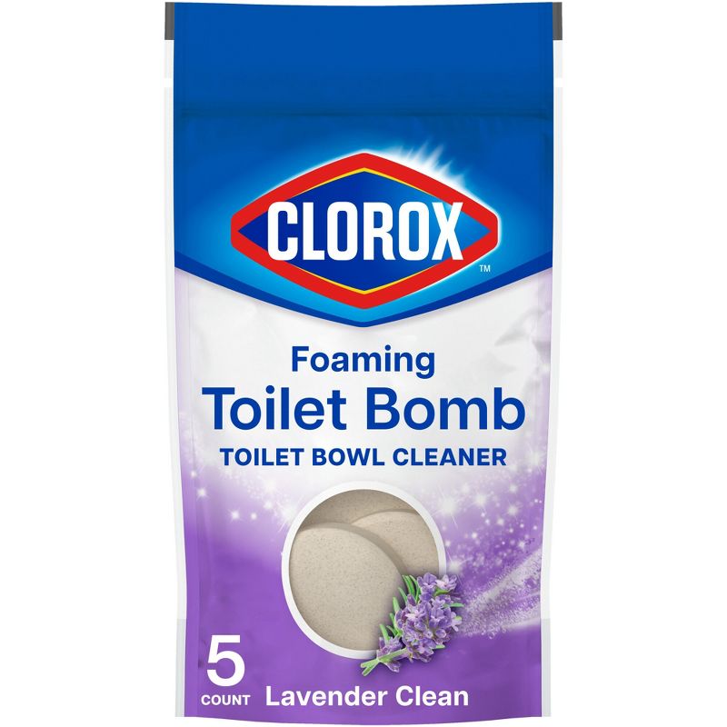 Clorox Lavender Clean Foaming Toilet Bomb Toilet Bowl Cleaner - 5ct, 1 of 17