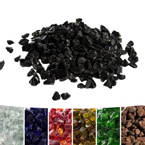 Teamson Home - Black Fire Glass 8.8 lbs/4 kg - 1 of 4