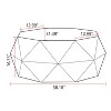 NicBex Modern 38.2" Octagonal Coffee Table with Three-Dimensional Embossed Designfor Living Room - 2 of 4