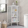 VYNXARIA Modern White Corner Storage Cabinet - 2 of 4