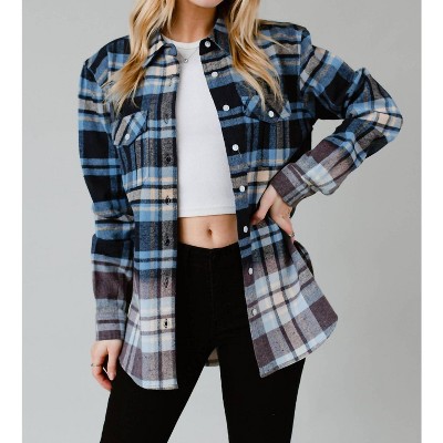 Women's Plaid Flannel Shirt - Panache