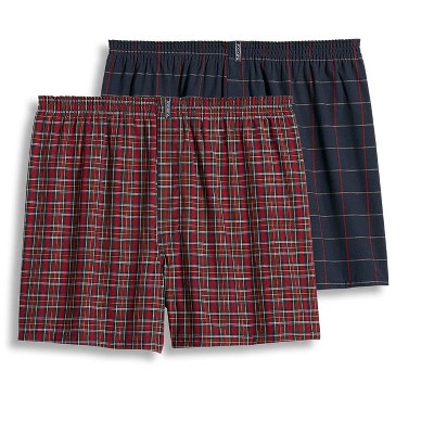red tartan/navy windowpane